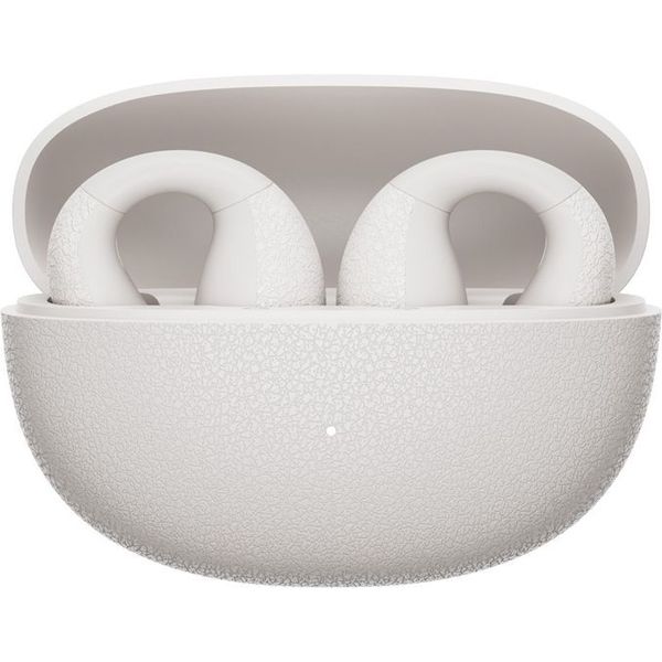 QCY CROSSKY C10 WHITE OPEN EAR TPU EARCLIP, IPX5 CALL NOISE REDUCTION BT 5.4 EARBUDS 30H