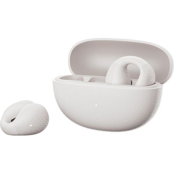 QCY CROSSKY C10 WHITE OPEN EAR TPU EARCLIP, IPX5 CALL NOISE REDUCTION BT 5.4 EARBUDS 30H