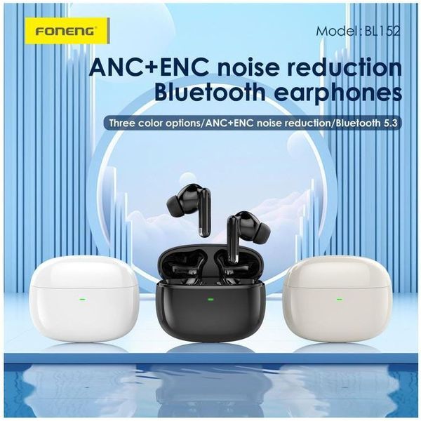 TRUE WIRELESS BLUETOOTH EARPHONES FONENG BL152 ANC+ENC BLACK