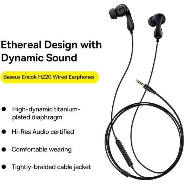 BASEUS ENCOK CZ20 HANDSFREE TYPE-C BLACK