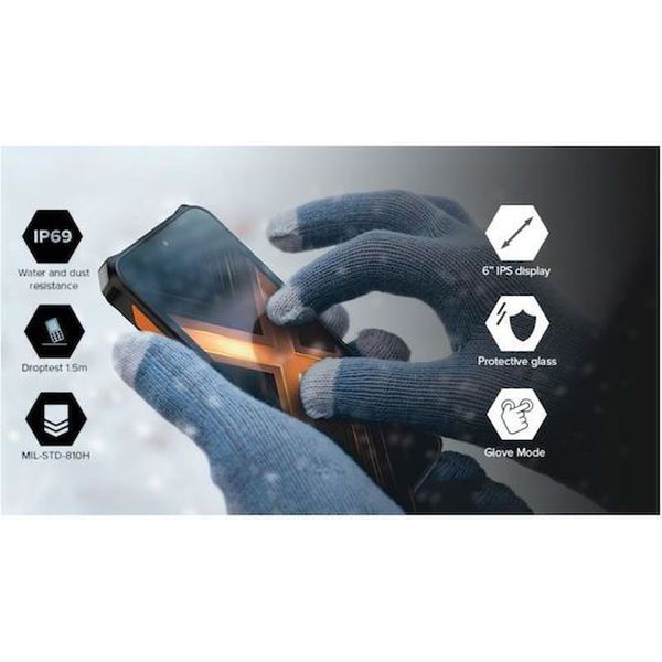 ΚΙΝΗΤΟ HAMMER ENERGY X2 5G (DUAL SIM) 256GB 8GB RAM BLACK-ORANGE