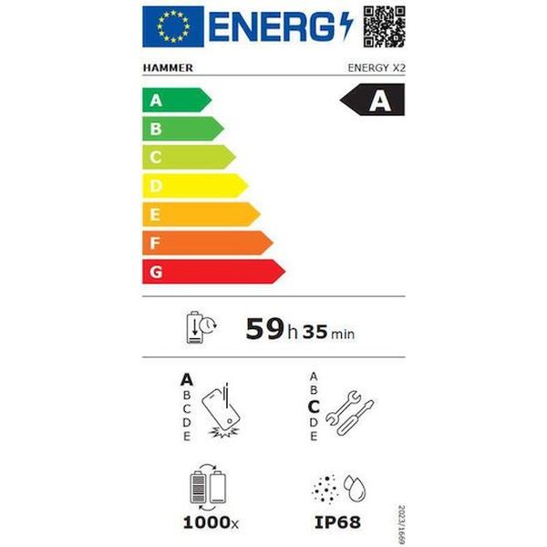 ΚΙΝΗΤΟ HAMMER ENERGY X2 5G (DUAL SIM) 256GB 8GB RAM BLACK-ORANGE