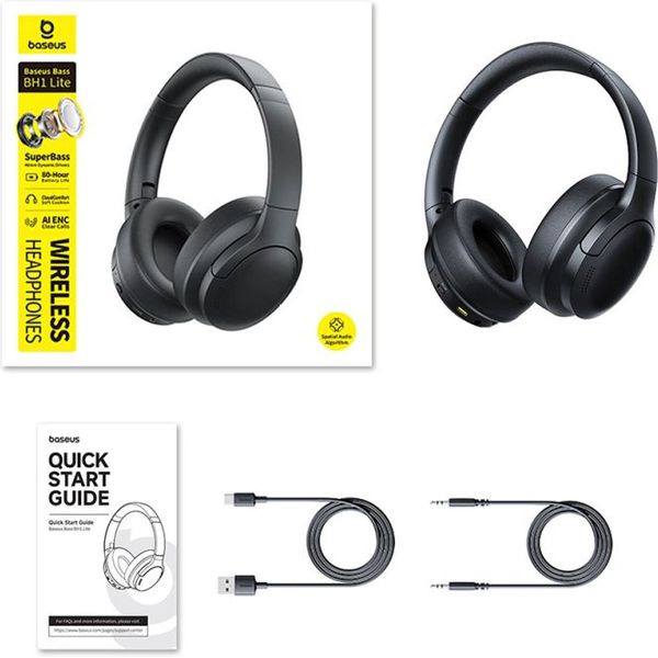 BASEUS BH1 LITE HANDSFREE BLUETOOTH BLACK