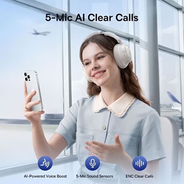 BASEUS BASS BH1 NC HANDSFREE BLUETOOTH MULTIPOINT WHITE