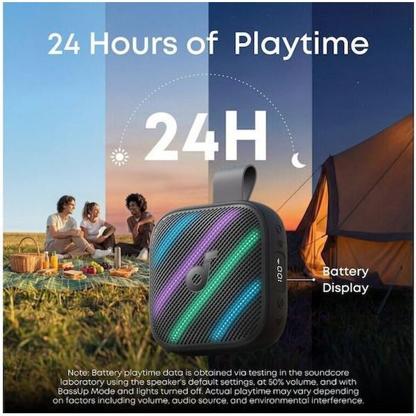 ANKER SOUNDCORE BOOM GO 3I 15W TWS RGB BLUETOOTH SPEAKER WATERPROOF BLACK D5103010