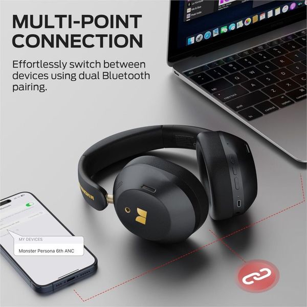 MONSTER PERSONA 6TH BLUETOOTH HEADSET BLACK