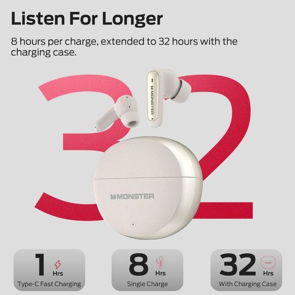 MONSTER N-LITE 310 TWS BLUETOOTH NUDE BEIGE