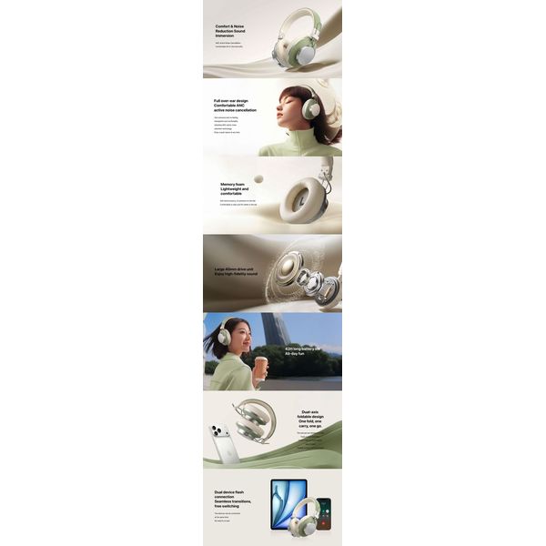 REMAX RB-590 HB (BEIGE) WIRELESS HEADPHONES