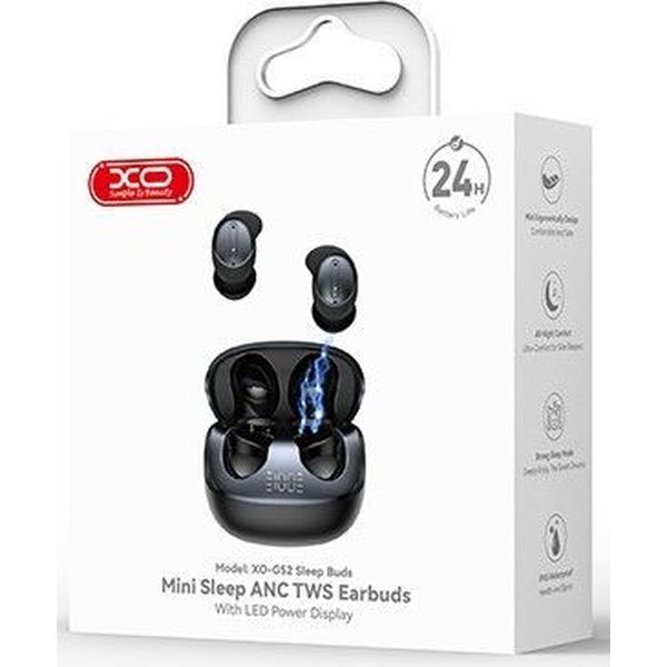 XO G52 SLEEP ANC BUDS WITH LED POWER DISPLAY BLACK COLOR