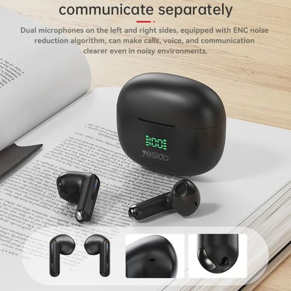 YESIDO TWS19 BLUETOOTH HEADSET BLACK