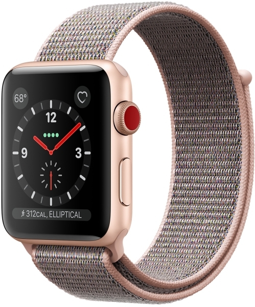 gold aluminum case pink sand sport loop