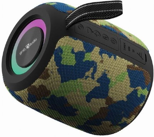GEMBIRD PORTABLE BT PARTY SPEAKER WITH RGB LED LIGHT EFFECT CAMO SPK-BT-LED-05-CM