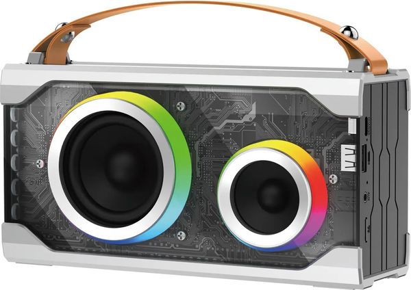 PORTABLE BLUETOOTH SPEAKER FONENG M2 COLORFUL BT 5.1 5000MAH 15W GREY