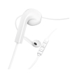 hama 184038 hama advance headphones earbuds microphone flat ribbon cable white photo