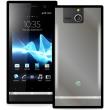 puro cover sony xperia u st25i clear black plastic photo