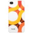 hard face case apple iphone 4 4s circle white orange plastic photo