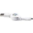 usb retractable data cable micro usb white bulk photo