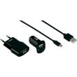 hama 102005 picco charging set for micro usb universal black photo