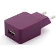 connect it ci 600 usb wall charger 1a colour line purple universal photo