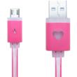 creev mu 200l micro usb to usb led light cable 1m pink photo