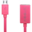 creev otg 17 micro usb to female usb cable 17cm pink photo