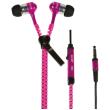 logilink hs0022 zipper stereo in ear headset neon pink photo