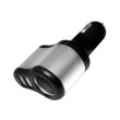 logilink pa0131 3 in 1 usb car charger 2x usb 5v 21a 1x lighter black silver photo