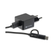 4smarts wall charger voltplug 12w with micro usb usb type c cable 15m black photo 4smarts wall charger voltplug 12w with micro usb usb type c cable 15m black photo