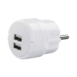 hama 121989 travel charger 2x usb 21a white photo