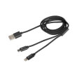 extreme media nka 1208 2in1 micro usb lightning charge synce usb cable 1m photo