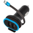 forever cc 02 dual usb car charger 3a with cable type c photo