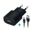 forever tc 01 wall charger usb 2a cable type c black photo
