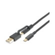 4smarts usb a usb c to usb c cable combocord 5a 1m black photo 4smarts usb a usb c to usb c cable combocord 5a 1m black photo