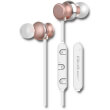 qoltec 50823 premium in ear headphones wireless bt with microphone champagne photo