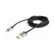 CABLEXPERT CCB-MUSB2B-AMBM-6 COTTON BRAIDED MICRO-USB CABLE WITH METAL CONNECTORS 1.8M BLISTER BLAC