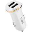 hoco car charger double usb port 21a z1 white photo hoco car charger double usb port 21a z1 white photo