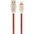 cablexpert cc usb2r amlm 1m r premium rubber 8 pin charging and data cable 1m red photo