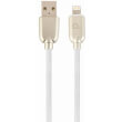 cablexpert cc usb2r amlm 1m w premium rubber 8 pin charging and data cable 1m white photo