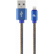 CABLEXPERT CC-USB2J-AMLM-1M-BL PREMIUM JEANS (DENIM) 8-PIN CABLE WITH METAL CONNECTORS 1M BLUE