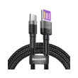 baseus cable cafule hw quick charging type c 40w 1m grey black photo