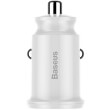 baseus grain car charger dual usb 5v 31a white photo