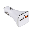 akyga ak ch 08 universal car charger quick charge usb 30 12v 3a 2x usb white photo