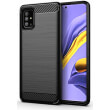forcell carbon back cover case for samsung galaxy a71 black photo