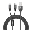 baseus rapid series 2 in 1 cable micro type c 3a 12m black photo