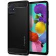 spigen rugged armor back cover case for samsung a51 matte black photo
