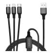 4smarts 3in1 cable forkcord 1m fabric black photo