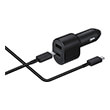 samsung car charger adaptor 45w duo usb type c black ep l5300xb photo