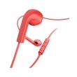 hama 184040 advance headphones earbuds microphone flat ribbon cable red photo