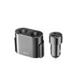 baseus high efficiency one to two cigarette lighterdual cigarette lighter 80w dual usb 31a black photo