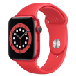 apple watch series 6 m00m3 44mm red aluminium case red sport band photo
